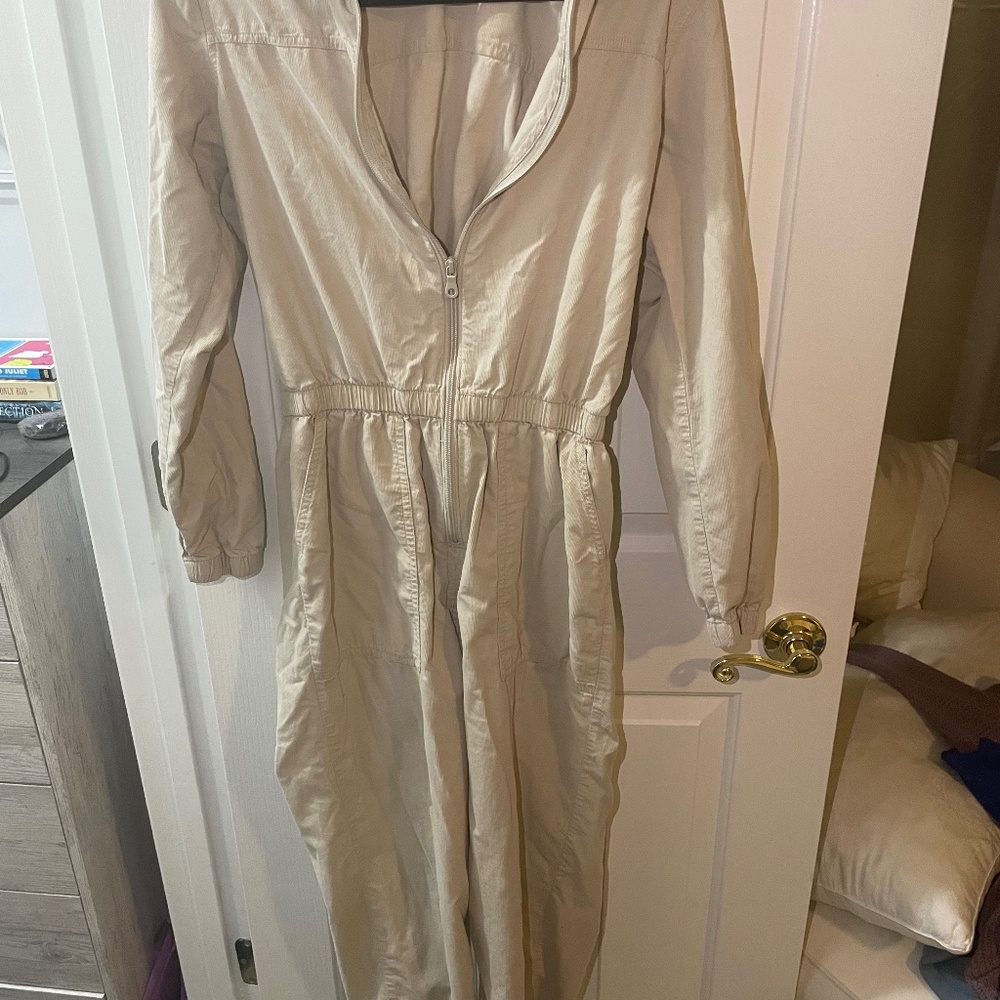 Aerie Offline Khaki Corduroy Jumpsuit